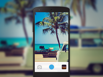 Camera Concept android blur camera clean ios minimal render texture ui user interface video