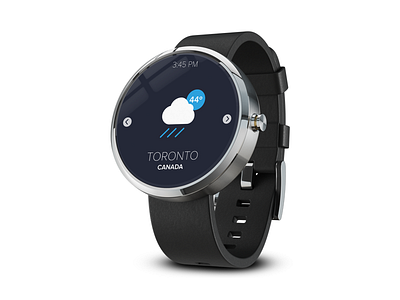 Android Wearables Concept android clean concept minimal redesign smartwatch watch weather