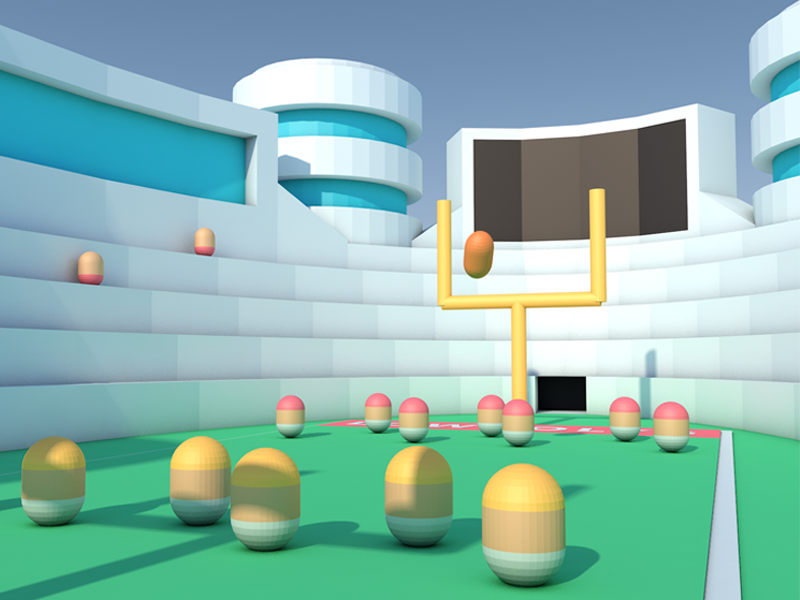 Stadium Close Up city cinema modeling c4d 3d animation low poly