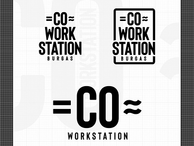 COWORKSTATION Logo design branding co work design logo station