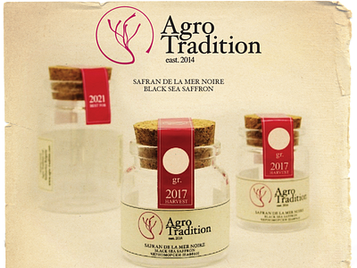 Safran Branding Agro Tradition branding lables logo design pakaging saffron stickers
