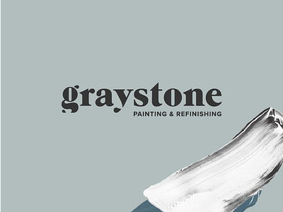 Graystone Wordmark branding design graystone logo modern painting print web wordmark