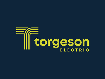 Torgeson Electric brand branding design electrical icon kansas lines logo pattern rebrand t type typography wichita wordmark