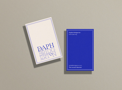 Daphne Bridgerton brand design branding business cards design graphic design logo