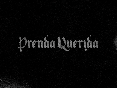Logo_ Prenda Querida blackletter branding calligraphy ink logo