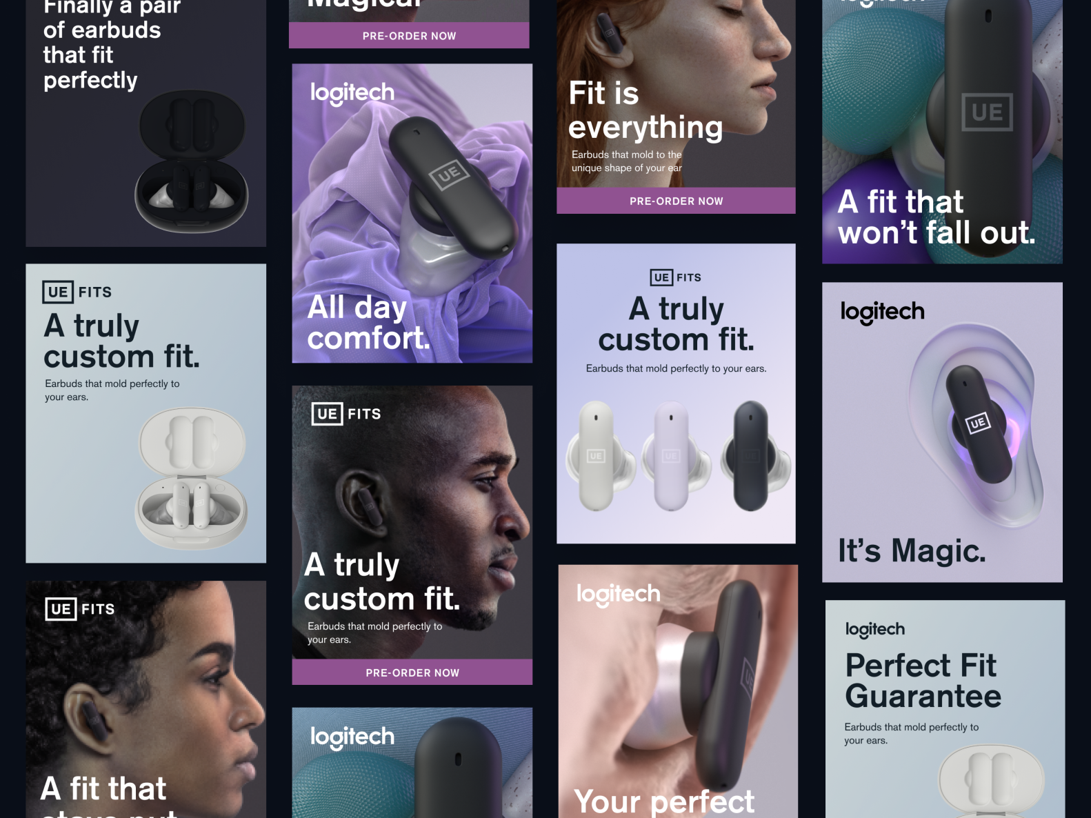 Ads for UE Fits by Victoria Gunell for klyxx creative on Dribbble