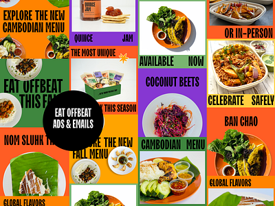 Eat Offbeat Ads & emails ad ad creative ad design catering daily ui email email marketing figma food mobile restaurant sticker