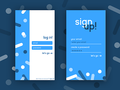 Daily UI #001 blue daily ui fun login pattern