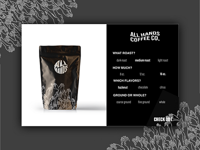 Daily UI #012 coffee e commerce illustration packaging shopping