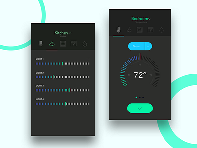 Daily UI #021 daily ui dashboard house monitoring map mobile temperture