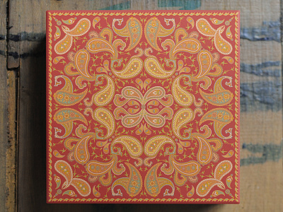 PAISLEY PATTERN bohemian print border ethnic print red bandana