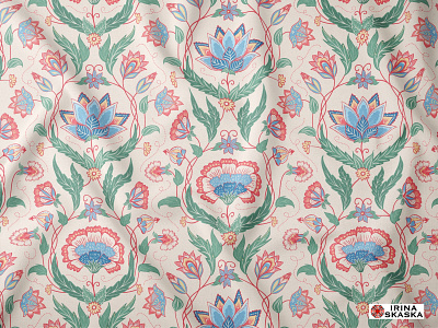 Floral Summer Pattern ornament seamless pattern textile design wallpaper design