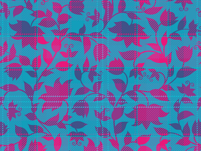 FLOWERS AND SCOTTISH TARTAN illustration ornament scottish tartan seamless pattern textile design vector wallpaper