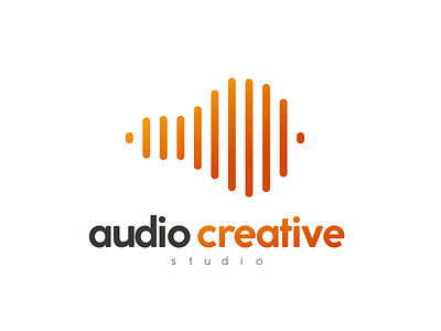 Audio Creative Studio audio branding creative design icon lamp light logo logo design logos logotype sound soundwave wave