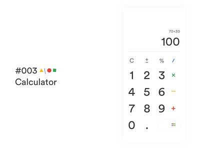 DailyUI - 004 - Calculator