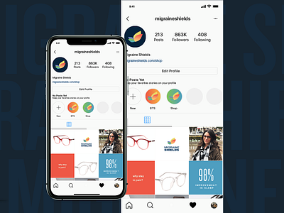 Migraine Shields — Branding Development — Instagram/Social Mock