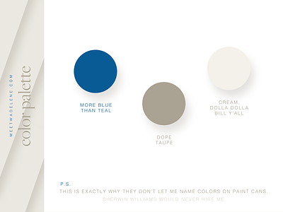 Personal Portfolio Web Redesign Color Palette