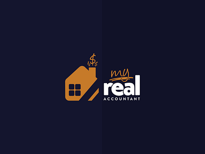 My Real Accountant - Alt Logo 2d accounting brand design brand identity branding branding design business logo realestate redesign