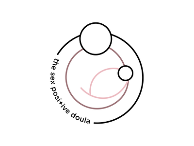 The Sex Positive Doula - Logo - Variant branding doula identity logo monoline « line art » « logo design »