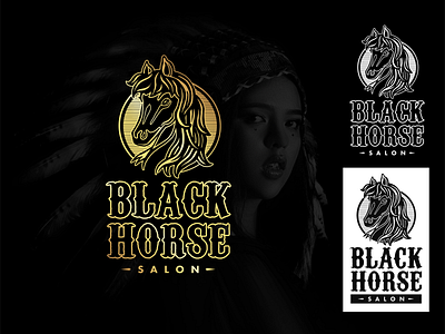 Black Horse Salon Logo