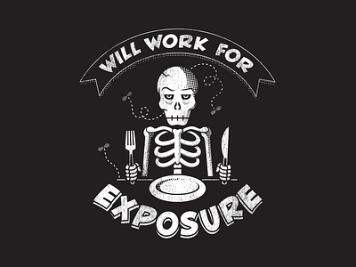 Will Work for Exposure aquaman dark logo design exposure illustration