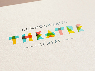 Commonwealth Theatre Center Branding brand branding business cards colors design identity logo shapes stationary theater theatre typography