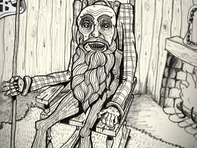 Josiah beard drawing illustration man old