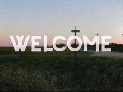 Welcome card design greetings photography post postcard type typography