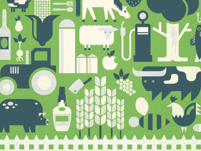 Agriculture Illustration 2 4 agriculture animals color farming illustration nature vector
