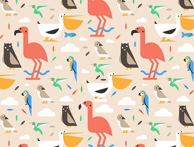 Bird Pattern birds illustration illustrator pattern patterns vector