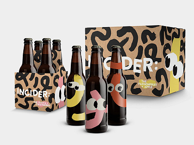 Incider Packaging alcohol beer bottle cider design incider packaging pattern worm worms