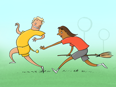Real-life Quidditch character design colors fitness harry potter illustration quidditch