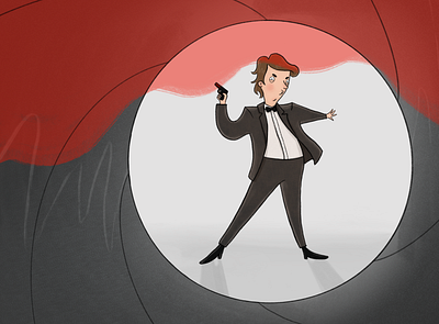 James Bond Intro - 007 Week #1 007 character design film illustration james bond movie