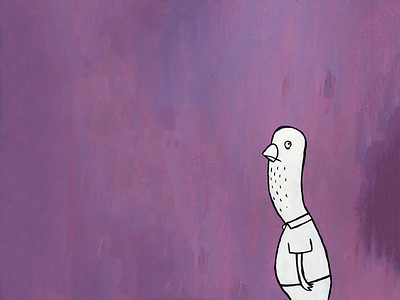Pigeon character design illustration