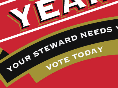 Steward Of The Year poster design typography