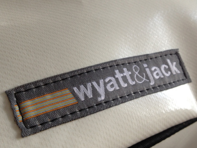 Wyatt & Jack label embroidered label logo upcycled