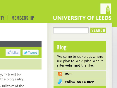 Leeds University blog social media web