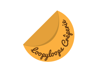 Loopyloops Crêperie crêpe food logo
