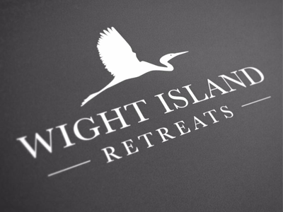 Wight Island Retreats logo branding egret