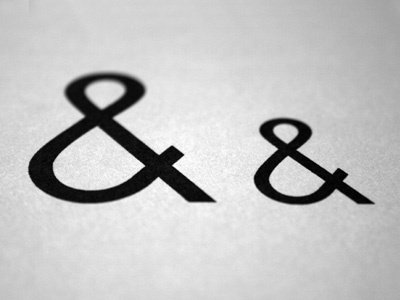 Typeface ampersand study