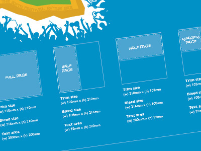 Advertising rate card diagram print specification