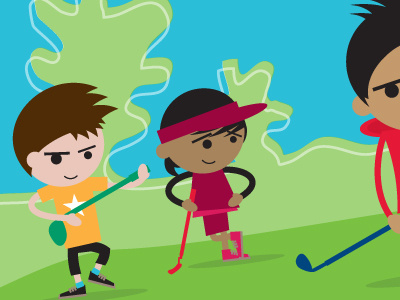 Golf Illustration cartoon golf illustration kids