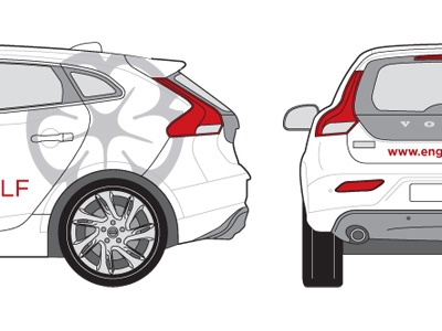 England Golf vehicle graphics