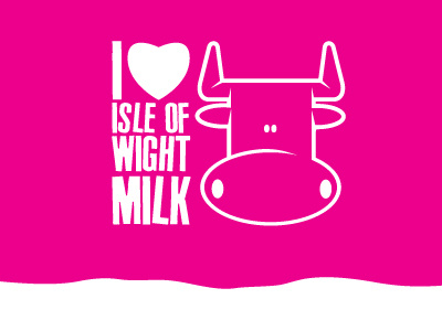 I Love Isle Of Wight Milk Logo design label logo