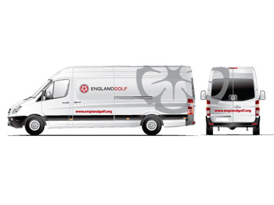 England Golf Van branding logo vehicle graphics