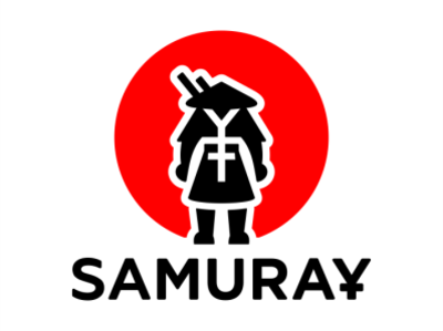SAMURA¥ concept currency japan logo sale samurai yen ¥ логотип саяпин