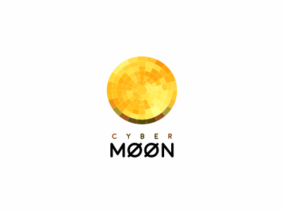 Cyber Moon concept crypto currency design logo sale sayapin vector логотип саяпин