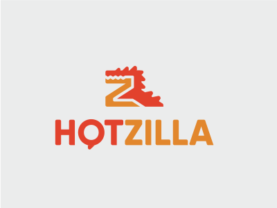 Hotzilla design godzilla hot hotzilla logo logobaker pizza sale sayapin zilla логотип саяпин