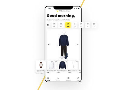 Virtual wardrobe mobile app app concept design dribbble fashion figma ios mobile new ui