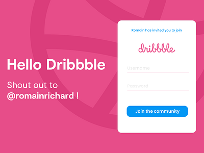 Hey Dribbble app branding design dribbble flat form interface login logo new sketch ui web